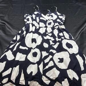 The Loft WOMENS Navy & White Spaghetti Strap Floor-Length Dress Size 2